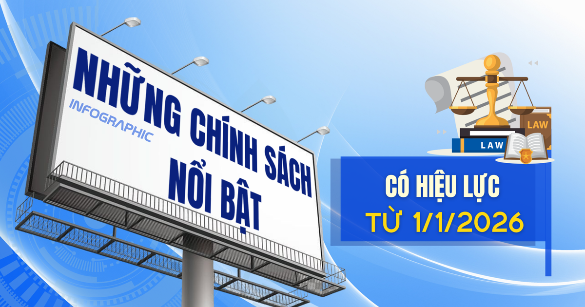 Chính sách mới có hiệu lực từ 1-1-2026