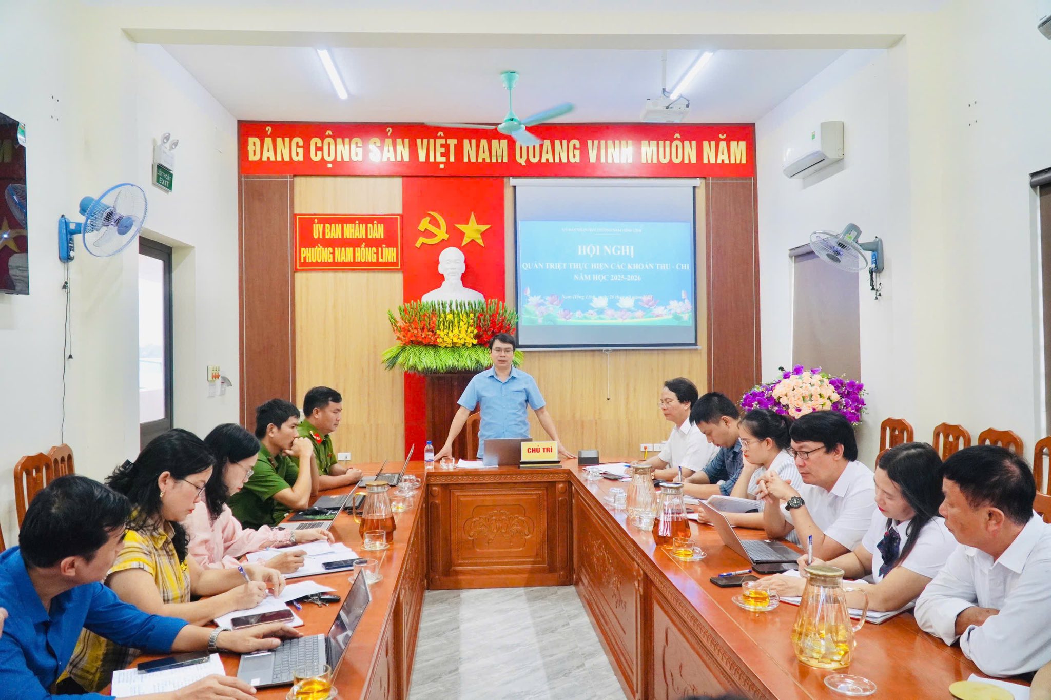 UBND phường Nam Hồng Lĩnh: Quán triệt công tác thu, chi và vận động tài trợ trong trường học năm học 2025-2026