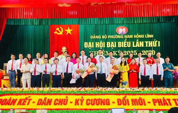 Đại hội Đảng bộ phường Nam Hồng Lĩnh lần thứ I, nhiệm kỳ 2025 – 2030 thành công tốt đẹp