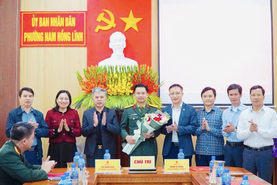 Trung tá Nguyễn Thanh Hiệp giữ chức vụ Chỉ huy trưởng Ban chỉ huy quân sự phường Nam Hồng Lĩnh 