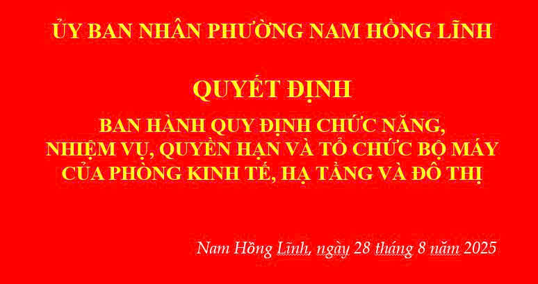 Ủy ban nhân dân phường ban hành Quy định chức năng, nhiệm vụ, quyền hạn và tổ chức bộ máy của phòng Văn hóa - Xã hội