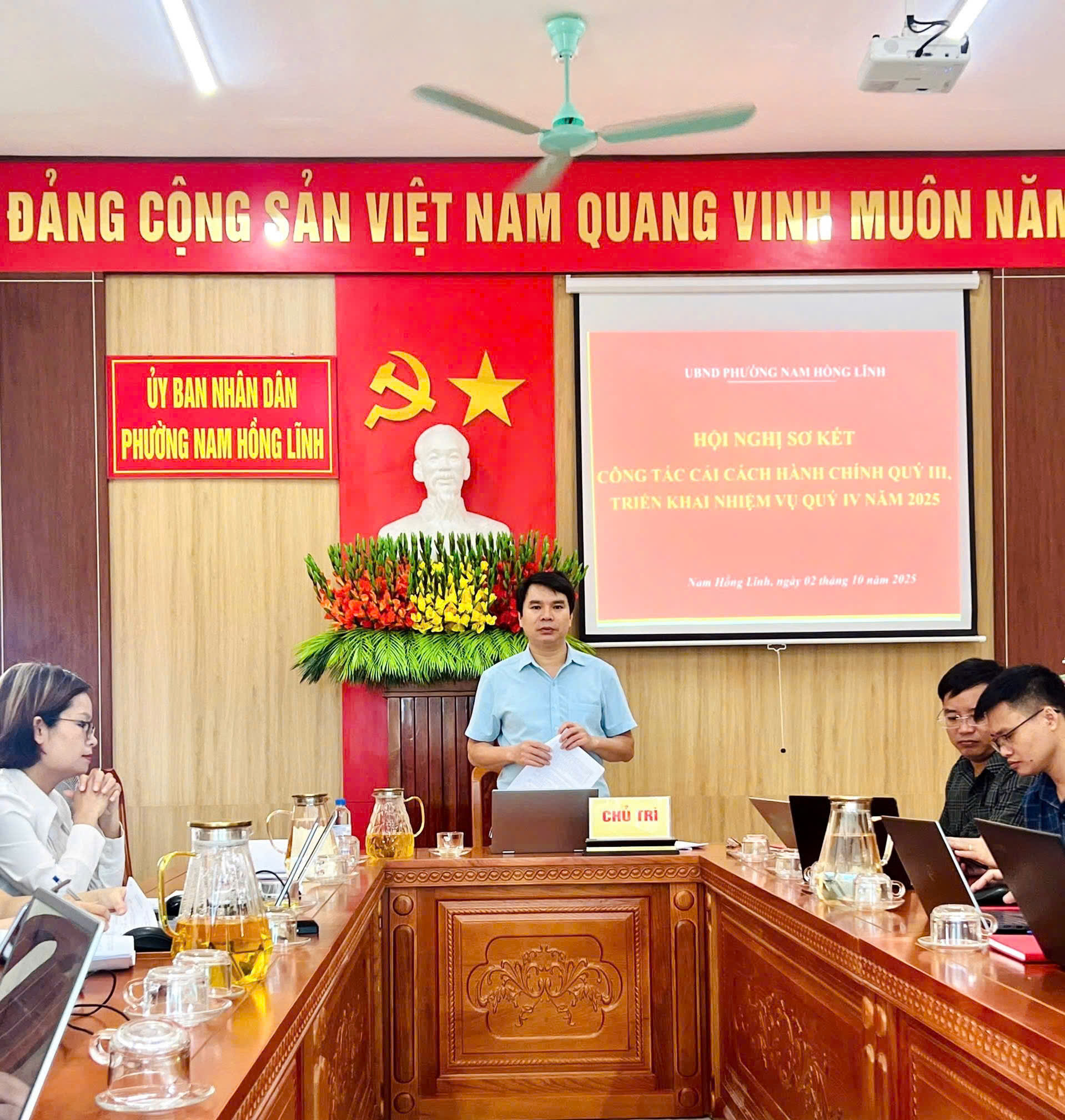 Phường Nam Hồng Lĩnh: Đánh giá công tác cải cách hành chính quý III, triển khai nhiệm vụ quý IV năm 2025