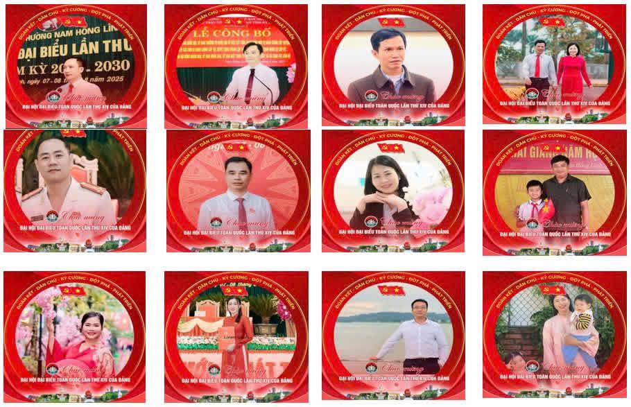 Cán bộ, đảng viên và nhân dân phường Nam Hồng Lĩnh đồng loạt thay hình đại diện chào mừng Đại hội đại biểu toàn quốc lần thứ XIV của Đảng