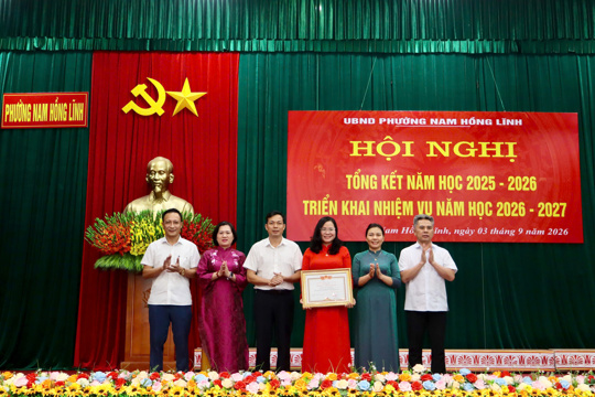 Phường Nam Hồng Lĩnh tổng kết năm học 2025-2026, triển khai nhiệm vụ năm học 2026-2027