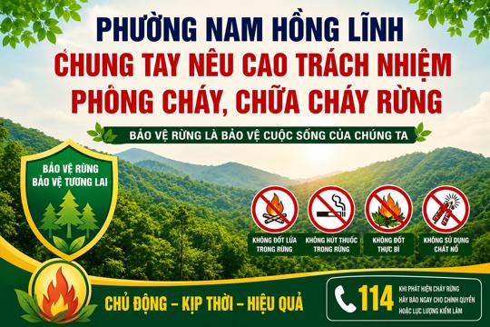 Phường Nam Hồng Lĩnh nêu cao tinh thần trách nhiệm trong phòng cháy, chữa cháy rừng.