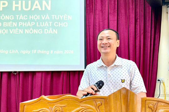 Tập huấn nghiệp vụ công tác hội và tuyên truyền, phổ biến pháp luật cho cán bộ, hội viên nông dân