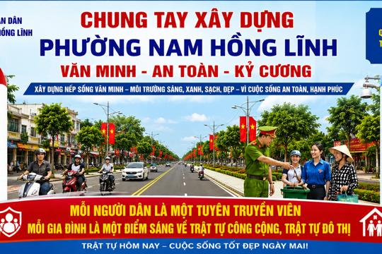 Phường Nam Hồng Lĩnh ban hành quy chế quản lý trật tự công cộng, trật tự đô thị, xây dựng đô thị văn minh, an toàn