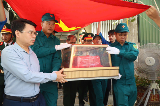 Phường Nam Hồng Lĩnh tổ chức Lễ truy điệu và an táng hài cốt liệt sĩ Nguyễn Thái Tuế