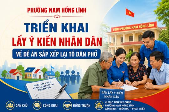 Phường Nam Hồng Lĩnh tổ chức lấy ý kiến nhân dân về đề án sắp xếp, tổ chức lại tổ dân phố – khơi dậy trí tuệ, trách nhiệm và sự đồng thuận từ cơ sở