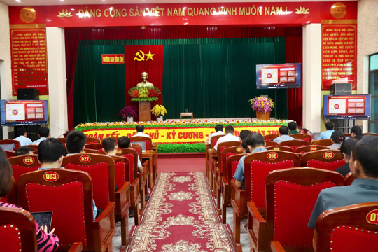 Phường Nam Hồng Lĩnh kết nối 24 điểm cầu học tập, quán triệt Nghị quyết Hội nghị Trung ương 3 khóa XIV