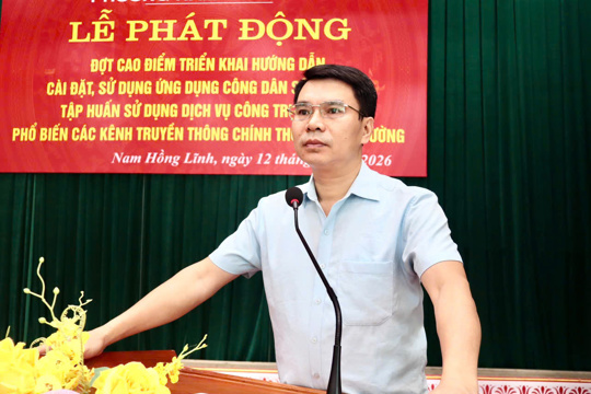 Phường Nam Hồng Lĩnh phát động đợt cao điểm cài đặt ứng dụng công dân số i- HaTinh