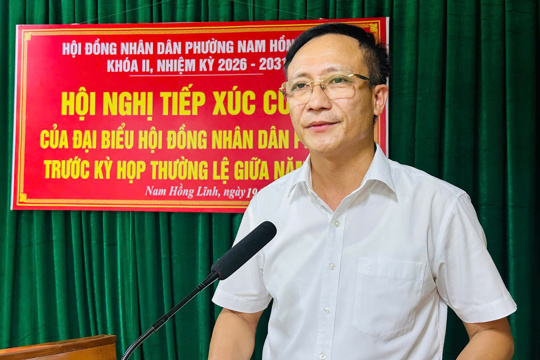 Phó Bí thư thường trực Đảng uỷ Hoàng Bá Khang và Tổ đại biểu số 2 – HĐND phường khoá II tiếp xúc cử tri TDP 4,5,6,7 Đậu Liêu