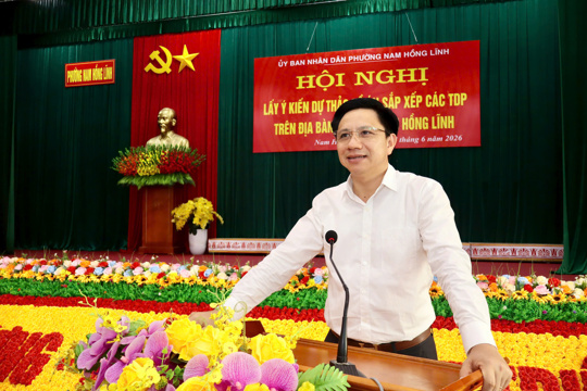 Phường Nam Hồng Lĩnh lấy ý kiến dự thảo đề án sắp xếp các tổ dân phố
