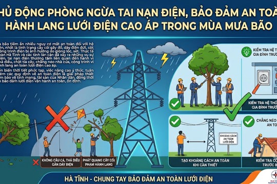 Chủ động phòng ngừa tai nạn điện, bảo đảm an toàn hành lang lưới điện cao áp trong mùa mưa bão