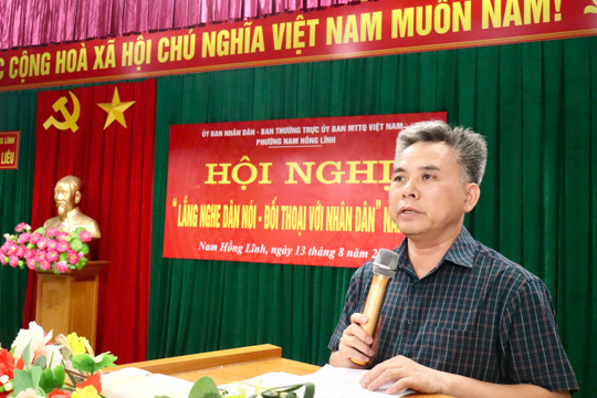 Phường Nam Hồng Lĩnh tổ chức thành công các hội nghị “Lắng nghe dân nói – Đối thoại với Nhân dân”