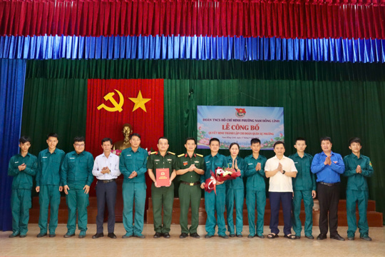 Lễ công bố Quyết định thành lập Chi đoàn Quân sự phường Nam Hồng Lĩnh