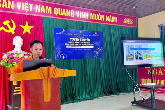  Tuyên truyền bảo vệ hành lang an toàn công trình điện lực, nâng cao ý thức an toàn điện cho đoàn viên, thanh niên phường Nam Hồng Lĩnh