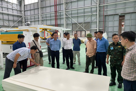 Phó Chủ tịch Thường trực UBND tỉnh Trần Báu Hà kiểm tra, làm việc tại cụm công nghiệp Cổng Khánh 1 và một số dự án đầu tư thứ cấp 
