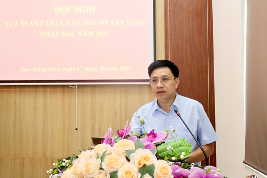 Hội đồng NVQS phường Nam Hồng Lĩnh xét duyệt thực lực nguồn sẵn sàng nhập ngũ năm 2027 