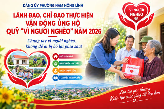 Đảng ủy phường Nam Hồng Lĩnh phát huy sức mạnh cả hệ thống chính trị, lan tỏa trách nhiệm vì người nghèo