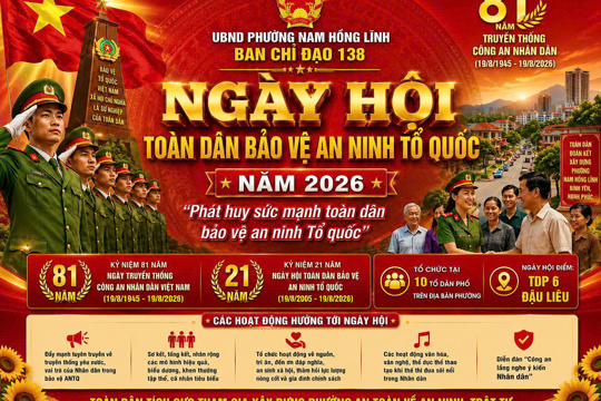 Phường Nam Hồng Lĩnh triển khai việc tổ chức "Ngày hội toàn dân bảo vệ an ninh Tổ quốc" năm 2026