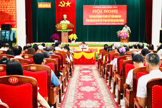Hội nghị triển khai kế hoạch tổ chức lấy ý kiến nhân dân về dự thảo đề án sắp xếp tổ dân phố trên địa bàn