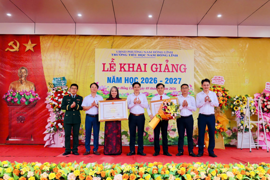 Rộn ràng ngày khai giảng năm học mới 2026-2027 trên địa bàn phường Nam Hồng Lĩnh 