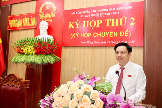 HĐND phường Nam Hồng Lĩnh biểu quyết thông qua nghị quyết thành lập, sắp xếp, tổ chức lại 25 Tổ dân phố thành 10 Tổ dân phố 