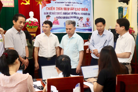 Đẩy mạnh khám sức khỏe, sàng lọc miễn phí cho người dân trên địa bàn phường Nam Hồng Lĩnh 