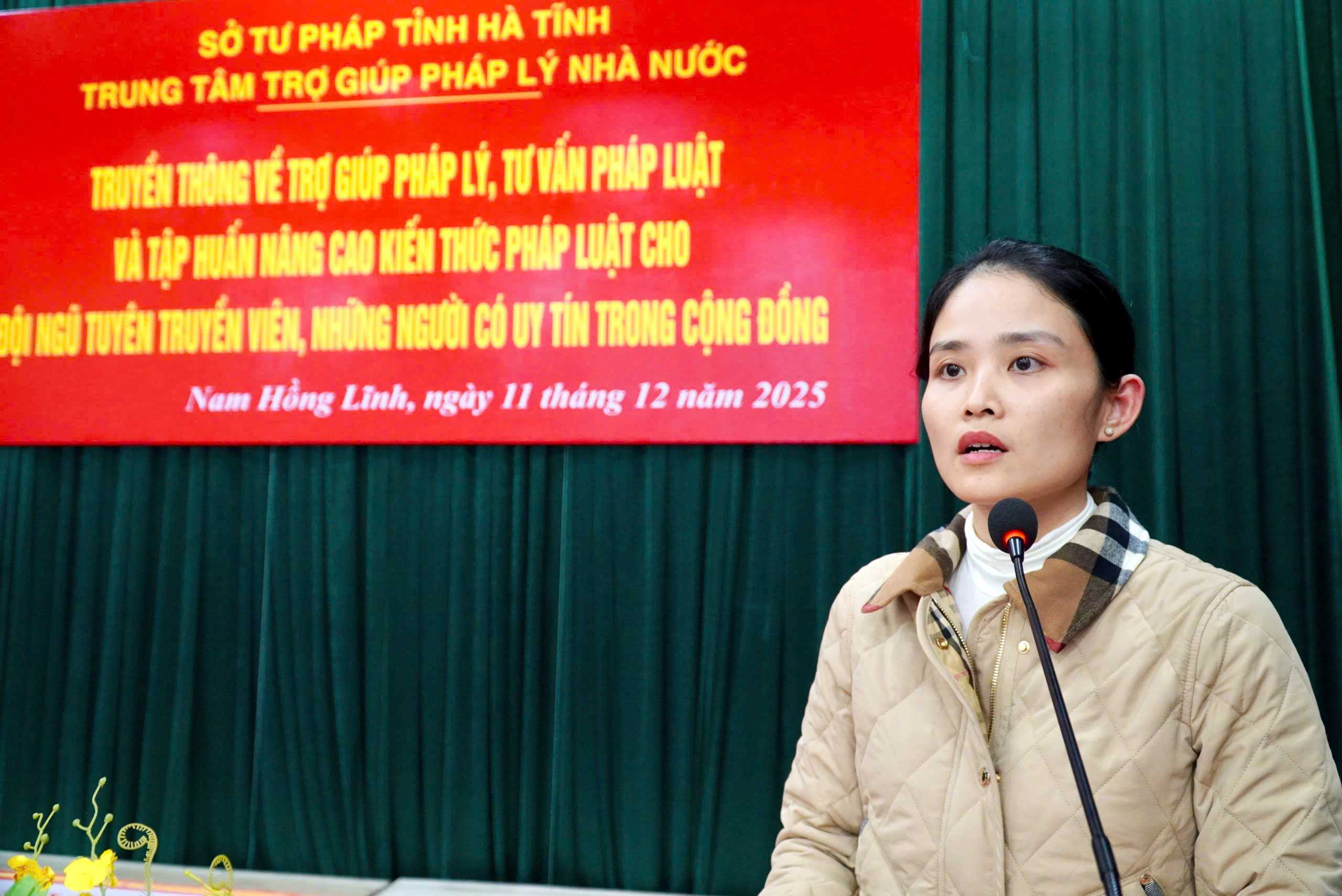 Truyền thông về trợ giúp pháp lý, tư vấn pháp luật cho đội ngũ tuyên truyền viên, người có uy tín trong cộng đồng tại phường Nam Hồng Lĩnh  