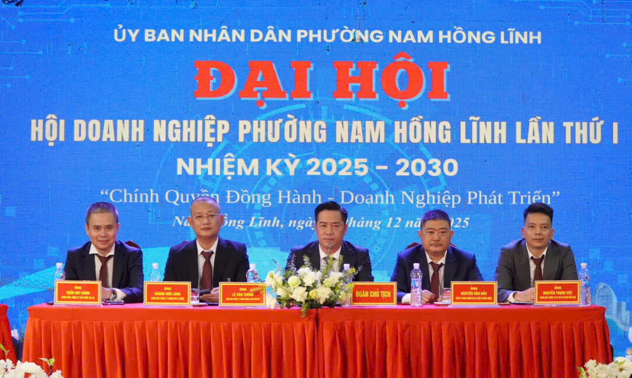 Đại hội lần thứ nhất Hội Doanh nghiệp phường Nam Hồng Lĩnh - Nền tảng kết nối, đồng hành cùng phát triển 