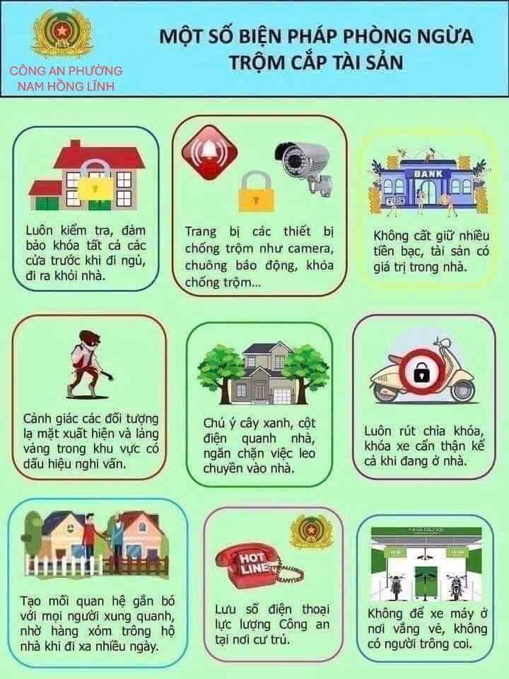 Nâng cao cảnh giác với hành vi trộm cắp tài sản trên địa bàn phường Nam Hồng Lĩnh trước, trong và sau tết Nguyên đán Bính Ngọ 2026 